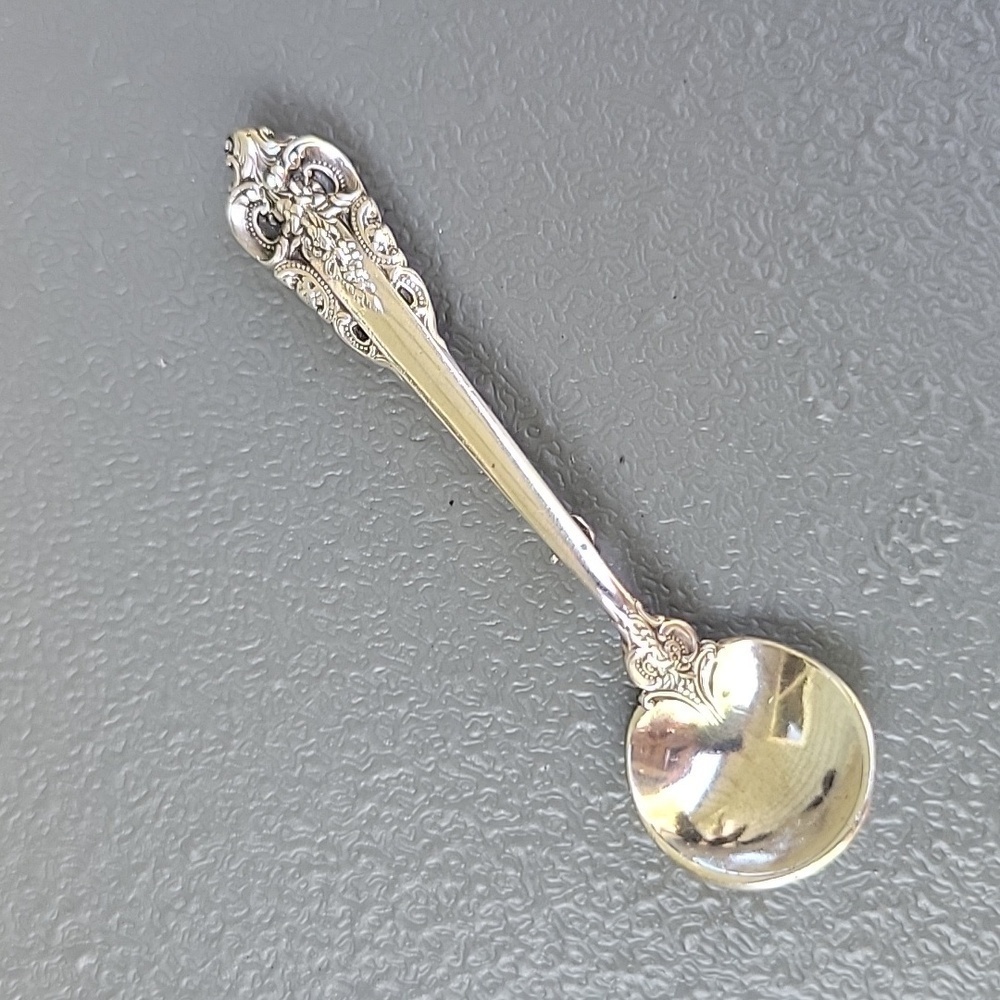 Wallace Vintage Antique Sterling Silver 925 Mini Spoon Brooch Pin